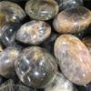 1pc puquancrystal Natural Crystal Gemstone Black Moonstone Quartz Palm Stone for Garden Decoration view 4