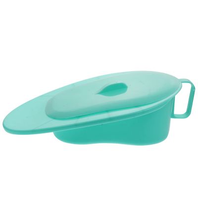 Bedpan with Lid and Handle Women Men Elderly Bedpan for Bedridden Patient Hospital Home Green