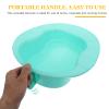 Bedpan with Lid and Handle Women Men Elderly Bedpan for Bedridden Patient Hospital Home Green view 3