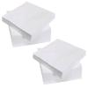 200 Count Napkins 2 Ply Plain White Beverage Napkins Disposable Four Fold Cocktails Paper Napkins 4.9" X 4.9" folded for Party and Every Day Use view 1