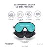 ASTRA VENA 3D Sleep Mask for Kids, Light Block Sleeping Blindfold Memory Foam Contoured Eye Mask for Sleep, Adjustable Strap Eye Cover and Travel Sleep Mask for Boys Girls, Light Blue view 2