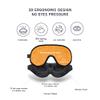 ASTRA VENA 3D Sleep Mask for Kids, Light Block Sleeping Blindfold Memory Foam Contoured Eye Mask for Sleep, Adjustable Strap Eye Cover and Travel Sleep Mask for Boys Girls, Orange view 2