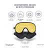 ASTRA VENA 3D Sleep Mask for Kids, Light Block Sleeping Blindfold Memory Foam Contoured Eye Mask for Sleep, Adjustable Strap Eye Cover and Travel Sleep Mask for Boys Girls, Yellow view 2