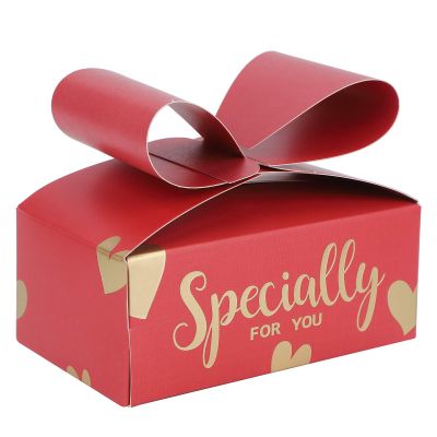 Alvinlite Candy Boxes Paper Gift Boxes Wedding Favor Boxes for Wedding Birthday Party Favors Box(Red)