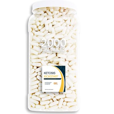 Bulk Buy Ketosis Kickstart - 2000 CT beta-hydroxybutyrate Salts for Ketogenic Diet in a Clear Square Grip Jar