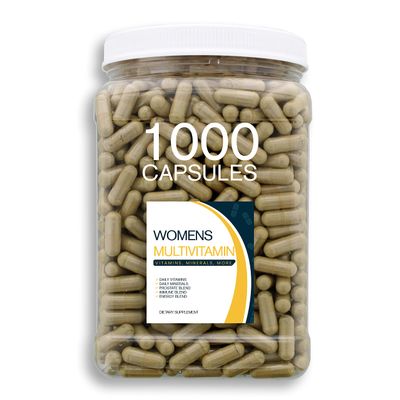 Bulk Buy Multivitamin & Women's Health Blend - 1000CT Tub - Providing Daily Serving of Vitamins, Minerals, Womens Health, Antioxidants & Energy in a Clear Square Grip Jar