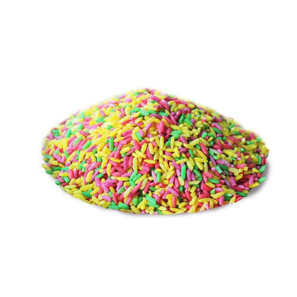 Akshat Rice Colorful for Puja Use for Prayer Use and Havan (250 Grams)