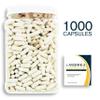 Bulk Buy NOX Blend - 1000 Capsules of L-Arginine & L-Citrulline in a Clear Square Grip Jar view 2