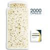 Bulk Buy NOX Blend - 2000 Capsules of L-Arginine & L-Citrulline in a Clear Square Grip Jar view 2