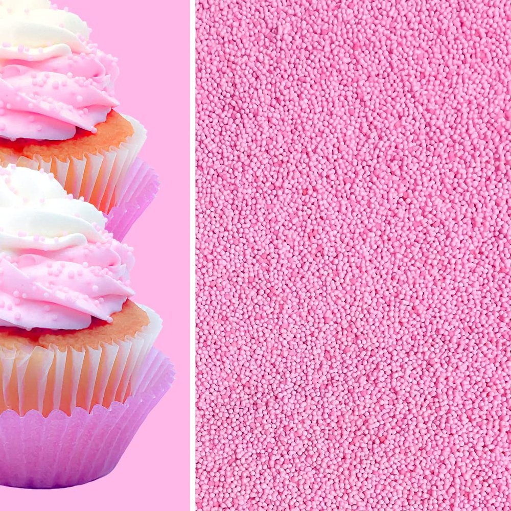 Light Pink Bake in Sprinkle On Confetti Dessert Decoration Toppings for Cake Cookie Cupcake IceCream Donut 6oz Bag