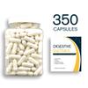 Bulk Buy Digestion Aid - 350 Count Blend of Digestive Enzymes and Key Probiotic Strains in a Clear Square Grip Jar view 2