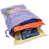 12-Pack X-Large Linen Burlap & Organza Gift Bags w. Drawstrings (7.5x11.5 in, Lavender) - Party Favors, Presents, Samples & Treats Mesh Pouch by The Display Guys view 3