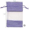 12-Pack X-Large Linen Burlap & Organza Gift Bags w. Drawstrings (7.5x11.5 in, Lavender) - Party Favors, Presents, Samples & Treats Mesh Pouch by The Display Guys view 4