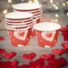 Gift Boutique 48 Count Valentine's Day Treat Snack Cups 10 Oz. Disposable Paper Cup Dessert Ice Cream Bowl Pink Red White Holiday Hearts Design For Frozen Treats Cupcakes Party Favor Supplies Decor view 2