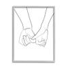 Stupell Industries Fluid Line Abstract Couple Holding Hands Black view 1