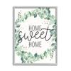 Stupell Industries Home Sweet Home Greeting Green Plant Eucalyptus Wreath view 1