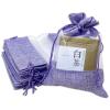 12-Pack Large Linen Burlap & Organza Gift Bags w. Drawstrings (6.5x8.5 in, Lavender) - Party Favors, Presents, Samples & Treats Mesh Pouch by The Display Guys view 1