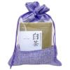 12-Pack Large Linen Burlap & Organza Gift Bags w. Drawstrings (6.5x8.5 in, Lavender) - Party Favors, Presents, Samples & Treats Mesh Pouch by The Display Guys view 2
