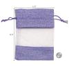 12-Pack Large Linen Burlap & Organza Gift Bags w. Drawstrings (6.5x8.5 in, Lavender) - Party Favors, Presents, Samples & Treats Mesh Pouch by The Display Guys view 4
