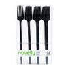 Novelty Modern Flatware, Cutlery, Dinner forks Luxury Black 32 Count view 1