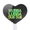 GRAPHICS & MORE Rick and Morty Wubba Lubba Dub Dub Heart Love Cupcake Picks Toppers Decoration Set of 6 view 2