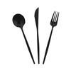 Modern Plastic Black Cutlery Sets - 24 ct - Party Supplies - 24 Pieces view 1