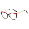 willochra Cateye Bifocal Reading Glasses Women Blue Light Blocking, Computer Spring Hinge Readers cat Frames Anti UV Ray (black red, 2.5) view 3