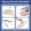 Urwalk 3 Layers Adjustable Supination & Over-Pronation Corrective Shoe Inserts, Medial & Lateral Heel Wedge Insoles for Foot Alignment, Knee Pain, Bow Legs, Osteoarthritis (Beige - Large) view 4