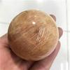 1pc Folk Crafts Natural Gemstone Orange Moonstone Crystal Ball Spheres 55-60mm for Decoration view 2