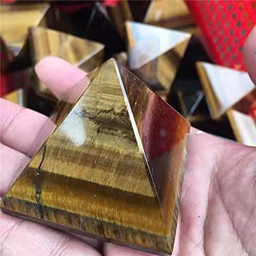 1pc Natural Gemstones Folk Crafts Physiotherapy Decoration Tiger Eye Quartz Pyramid 50mm for Reiki