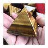 1pc Natural Gemstones Folk Crafts Physiotherapy Decoration Tiger Eye Quartz Pyramid 50mm for Reiki view 3