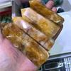 1pc natual Gemstone Crystal Stones Yellow Healer Quartz Point Wand Tower 80-90mm for Home Decoration view 3