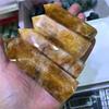 1pc natual Gemstone Crystal Stones Yellow Healer Quartz Point Wand Tower 80-90mm for Home Decoration view 4