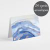 Blue Gold Greeting Cards Boxed Set - 24 Beautiful All Occasion Just Because Greeting Cards w/White Envelopes - Blue Watercolor Art Designs for Personalized Stationery Printed in the USA by RitzyRose view 2