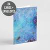 Blue Opal High Res Greeting Cards Boxed Set - 24 Blank Thank You or Just Because Cards w/White Envelopes - Front & Back Designs for Personalized Stationery Printed in the USA by RitzyRose view 2