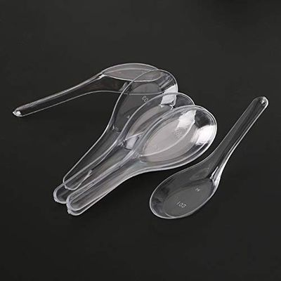 100pcs Disposable Plastic Spoons | Disposable Cutlery | Great for Celebrations, Parties, Travels, Events, and Everyday UseClear