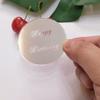 12pcs Acrylic Cake Disc, Happy Birthday Cake Disc Cupcake Toppers, Engraved Topper,Mini Acrylic Cake Toppers (Silver Mirror) view 1