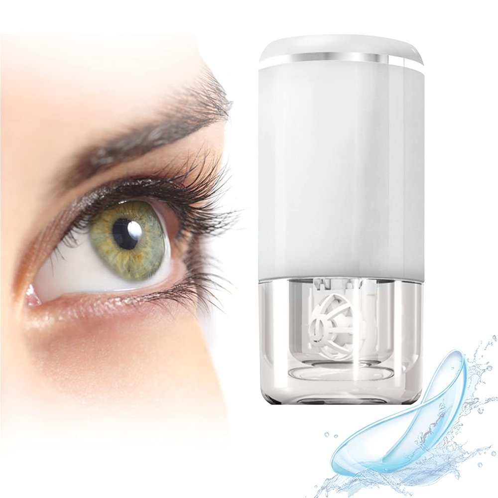 Contact Lens Cleaner, Intelligent Cleaning Machine for Soft and Rigid (RGP) Contact Lenses,White