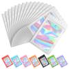 100 pcs Smell Proof Mylar Holographic Bags Packaging Bags, Resealable Odor Proof Bag Foil Pouch Zipper Bag for Food Storage (White, 4.7 x 7.9 Inch) view 1