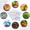 100 pcs Smell Proof Mylar Holographic Bags Packaging Bags, Resealable Odor Proof Bag Foil Pouch Zipper Bag for Food Storage (White, 4.7 x 7.9 Inch) view 4