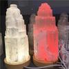 1pc Natural Crystal USB Luminous Base Selenite Tower 150mm for Folk Craft view 4