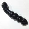 1pc Natural Polished Quartz Black Obsidian Crystal Body Massage Wand 180mm for Men by Women view 1