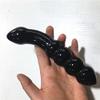 1pc Natural Polished Quartz Black Obsidian Crystal Body Massage Wand 180mm for Men by Women view 3