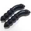 1pc Natural Polished Quartz Black Obsidian Crystal Body Massage Wand 180mm for Men by Women view 4