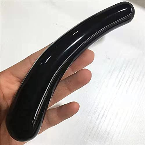 1pc Natural feng Shui Gemstone Black Obsidian Crystal Massage Wands 180mm for Gifts