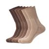 1SOCK2SOCK 6 Pack Diabetic Crew Socks, Therapeutic, Non-Binding Circulatory Silky Soft Cushioned Socks (Brown, Medium) view 1