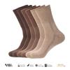 1SOCK2SOCK 6 Pack Diabetic Crew Socks, Therapeutic, Non-Binding Circulatory Silky Soft Cushioned Socks (Brown, Medium) view 2