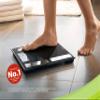 Soehnle Shape Sense Connect 50 with Bluetooth Personal Scales Plus App, Scales for BIA Premium Body Analysis, Body Fat Scales with Large LCD Display, Black view 1