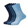 1SOCK2SOCK 6 Pack Diabetic Crew Socks, Therapeutic, Non-Binding Circulatory Silky Soft Cushioned Socks Blue Medium view 1