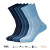 1SOCK2SOCK 6 Pack Diabetic Crew Socks, Therapeutic, Non-Binding Circulatory Silky Soft Cushioned Socks Blue Medium view 2